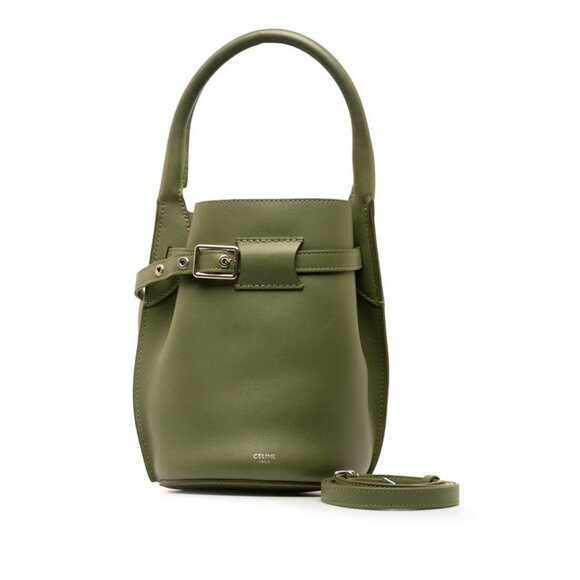 CELINE Green Leather Shoulder Bag - Picture 1 of 11